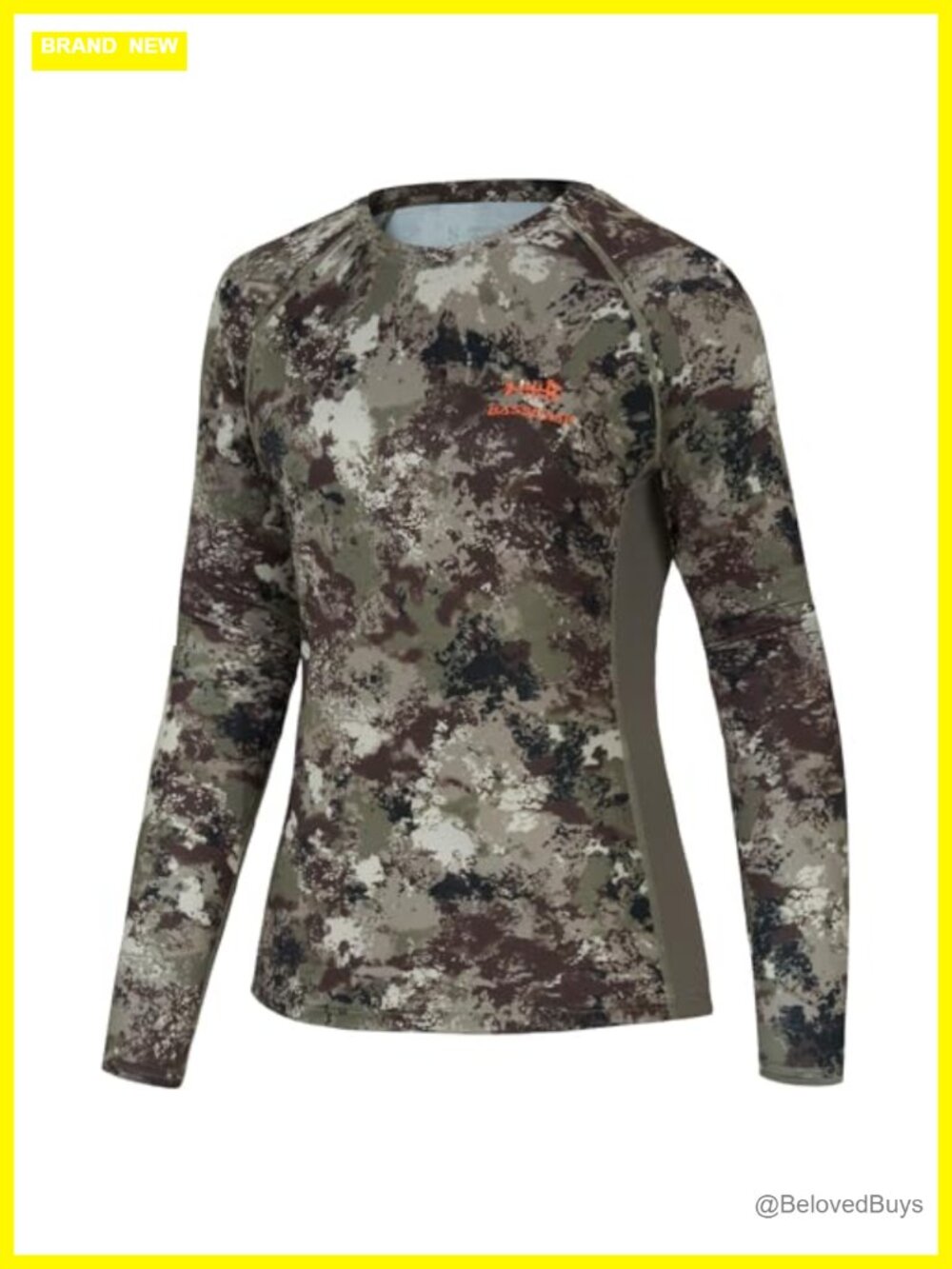 UPF 50+ Long Sleeve Camo Hunting Shirt Moisture Wicking